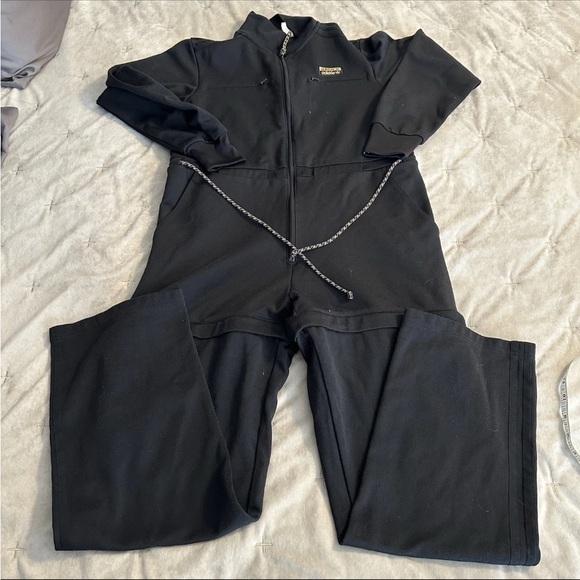 adidas Pants - Adidas Originals R.Y.V. Black Convertible Romper Jumpsuit GN4228 Women's XS